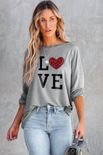 Load image into Gallery viewer, Grey Casual Loose Fit Batwing Sleeve Top