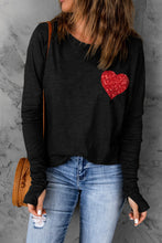 Load image into Gallery viewer, Solid Casual Thumbhole Long Sleeve Top