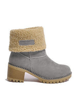 Load image into Gallery viewer, Grey Winter Fleece Lined Boots