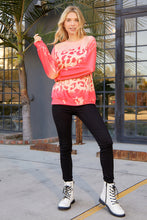 Load image into Gallery viewer, Bleached Cheetah Print Colorblock Sweatshirt