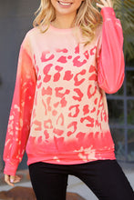 Load image into Gallery viewer, Bleached Cheetah Print Colorblock Sweatshirt