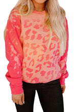 Load image into Gallery viewer, Bleached Cheetah Print Colorblock Sweatshirt