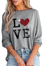 Load image into Gallery viewer, Grey Casual Loose Fit Batwing Sleeve Top