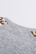 Load image into Gallery viewer, Grey Raglan Sleeve Cheetah Print Sleeve Long Sleeve Shirt