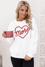 Load image into Gallery viewer, Happy Valentines Day Embroidered Graphic Sweatshirt