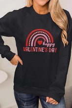 Load image into Gallery viewer, Happy Valentines Day Embroidered Graphic Sweatshirt