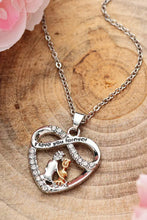 Load image into Gallery viewer, Valentine I Love You Forever Rhinestone Pendant Necklace