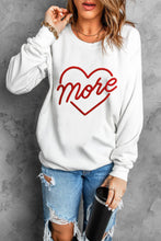 Load image into Gallery viewer, Happy Valentines Day Embroidered Graphic Sweatshirt