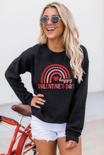 Load image into Gallery viewer, Happy Valentines Day Embroidered Graphic Sweatshirt
