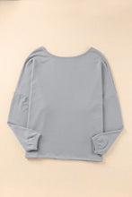Load image into Gallery viewer, Grey Casual Loose Fit Batwing Sleeve Top
