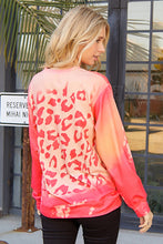 Load image into Gallery viewer, Bleached Cheetah Print Colorblock Sweatshirt