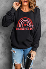 Load image into Gallery viewer, Happy Valentines Day Embroidered Graphic Sweatshirt