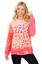 Load image into Gallery viewer, Bleached Cheetah Print Colorblock Sweatshirt