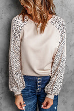 Load image into Gallery viewer, Beige Animal Print Polyester Long Sleeve Shirt for Women