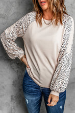 Load image into Gallery viewer, Beige Animal Print Polyester Long Sleeve Shirt for Women