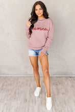 Load image into Gallery viewer, Xoxo Glitter Letter Print Graphic Sweatshirt