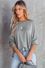 Load image into Gallery viewer, Grey Casual Loose Fit Batwing Sleeve Top