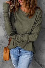 Load image into Gallery viewer, Solid Casual Thumbhole Long Sleeve Top