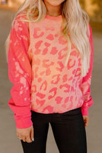 Load image into Gallery viewer, Bleached Cheetah Print Colorblock Sweatshirt
