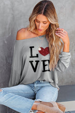 Load image into Gallery viewer, Grey Casual Loose Fit Batwing Sleeve Top