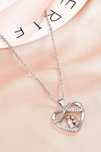Load image into Gallery viewer, Valentine I Love You Forever Rhinestone Pendant Necklace
