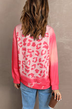Load image into Gallery viewer, Bleached Cheetah Print Colorblock Sweatshirt