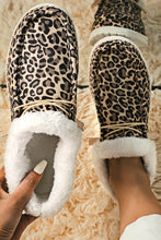 Load image into Gallery viewer, Cheetah Pattern Lace Up Casual Flat Plush Boots