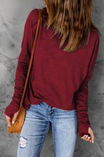 Load image into Gallery viewer, Solid Casual Thumbhole Long Sleeve Top