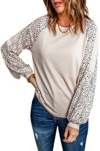 Load image into Gallery viewer, Beige Animal Print Polyester Long Sleeve Shirt for Women