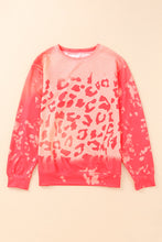 Load image into Gallery viewer, Bleached Cheetah Print Colorblock Sweatshirt