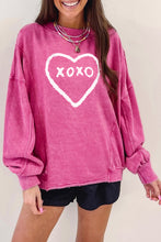 Load image into Gallery viewer, Rosy Rhinestone Star Washed Casual Graphic Sweatshirt
