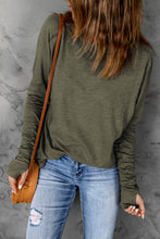 Load image into Gallery viewer, Solid Casual Thumbhole Long Sleeve Top