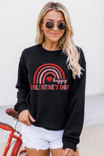 Load image into Gallery viewer, Happy Valentines Day Embroidered Graphic Sweatshirt