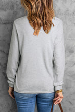 Load image into Gallery viewer, Grey Kickoff Rugby Letter Print Casual Graphic Top