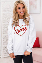 Load image into Gallery viewer, Happy Valentines Day Embroidered Graphic Sweatshirt