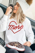 Load image into Gallery viewer, Happy Valentines Day Embroidered Graphic Sweatshirt