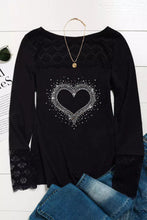 Load image into Gallery viewer, Lace Crochet Splicing Casual Cutout Long Sleeve Top