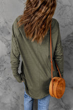Load image into Gallery viewer, Solid Casual Thumbhole Long Sleeve Top