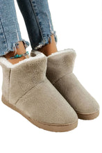 Load image into Gallery viewer, Khaki Winter Fuzzy Plush Snowland Boots