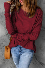 Load image into Gallery viewer, Solid Casual Thumbhole Long Sleeve Top
