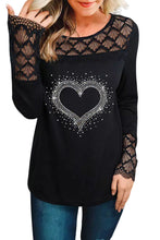 Load image into Gallery viewer, Lace Crochet Splicing Casual Cutout Long Sleeve Top
