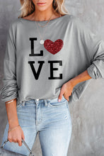 Load image into Gallery viewer, Grey Casual Loose Fit Batwing Sleeve Top
