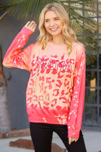 Load image into Gallery viewer, Bleached Cheetah Print Colorblock Sweatshirt
